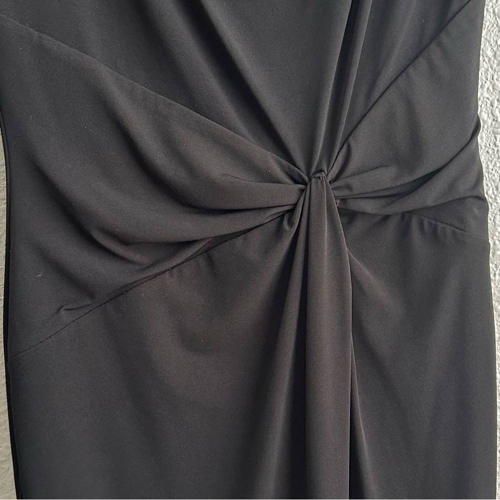 Michael Kors NEW Black short sleeve cowl neck knot tie waist cocktail dress‎ NWT - Picture 4 of 11